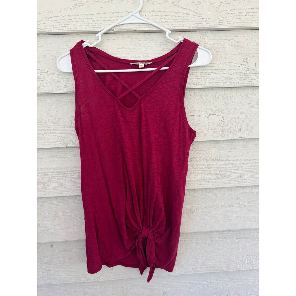 Express One Eleven Pink Knot Front Tank Top Size Small - Picture 2 of 5